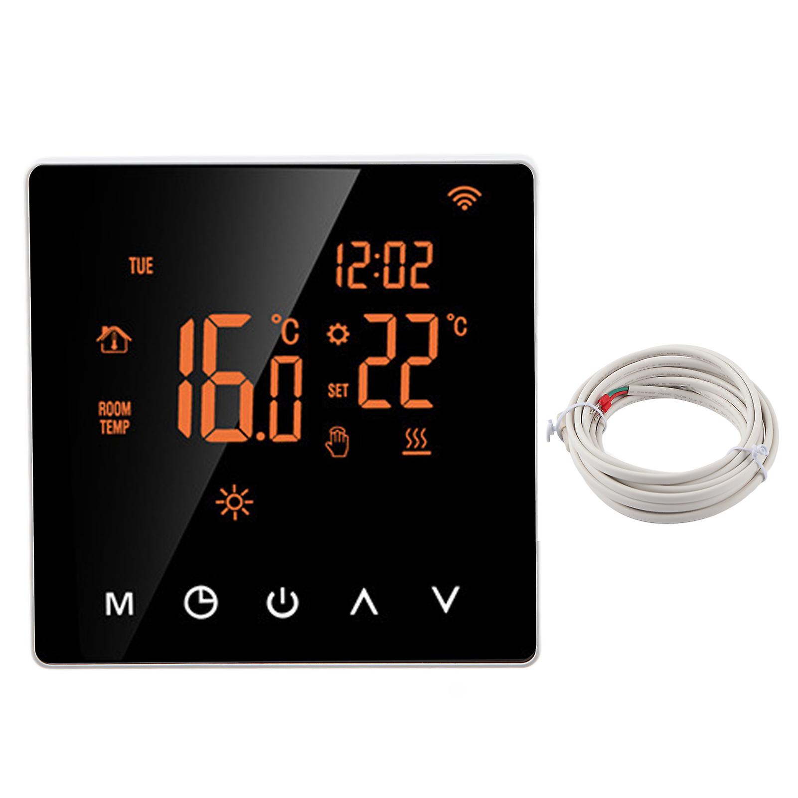 ME81H Smart WIFI LCD Thermostat Water Floor Heating Wall Boiler Electric Floor Heating Thermostat for Tuya AC230VOrange Background White Button 16A