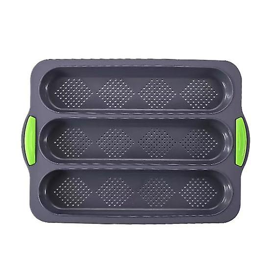Useful 3 Slots Baking Supplies Anti-deformed Safe Convenient Loaf Mould for Household Baking Mold