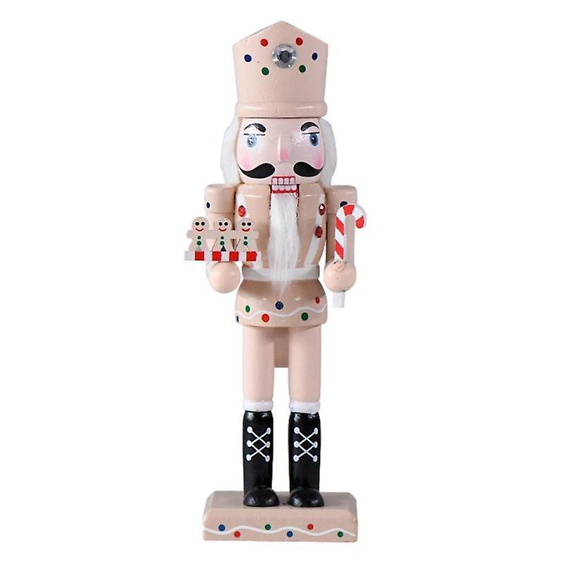 Casse-noisette homme en pain d’épice de Noël 9.8in / 25cm Décoration de maison de vacances en bois