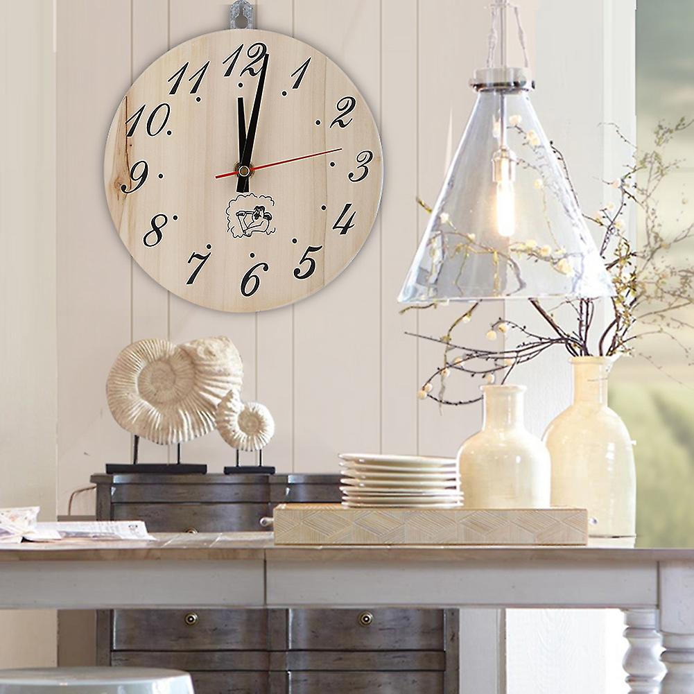 Goick 8in Wood Sauna Clock Decorative Timer Clock for Sauna Accessory Sauna Room Home Decor