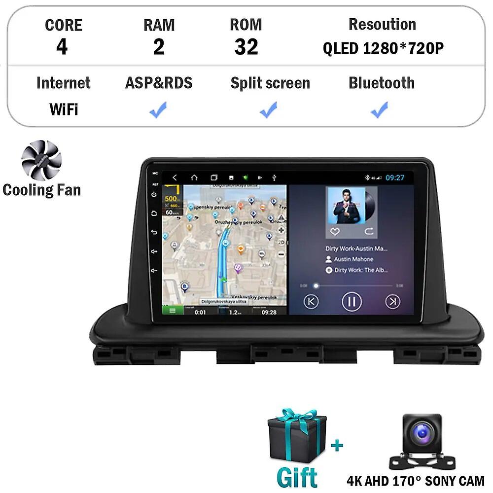 9'' Carplay Android 12 Car Stereo Radio Autoradio Multimedia Player For Kia Cerato Iv 2018 - 2021 Navigation Gps Wifi 360 Camera