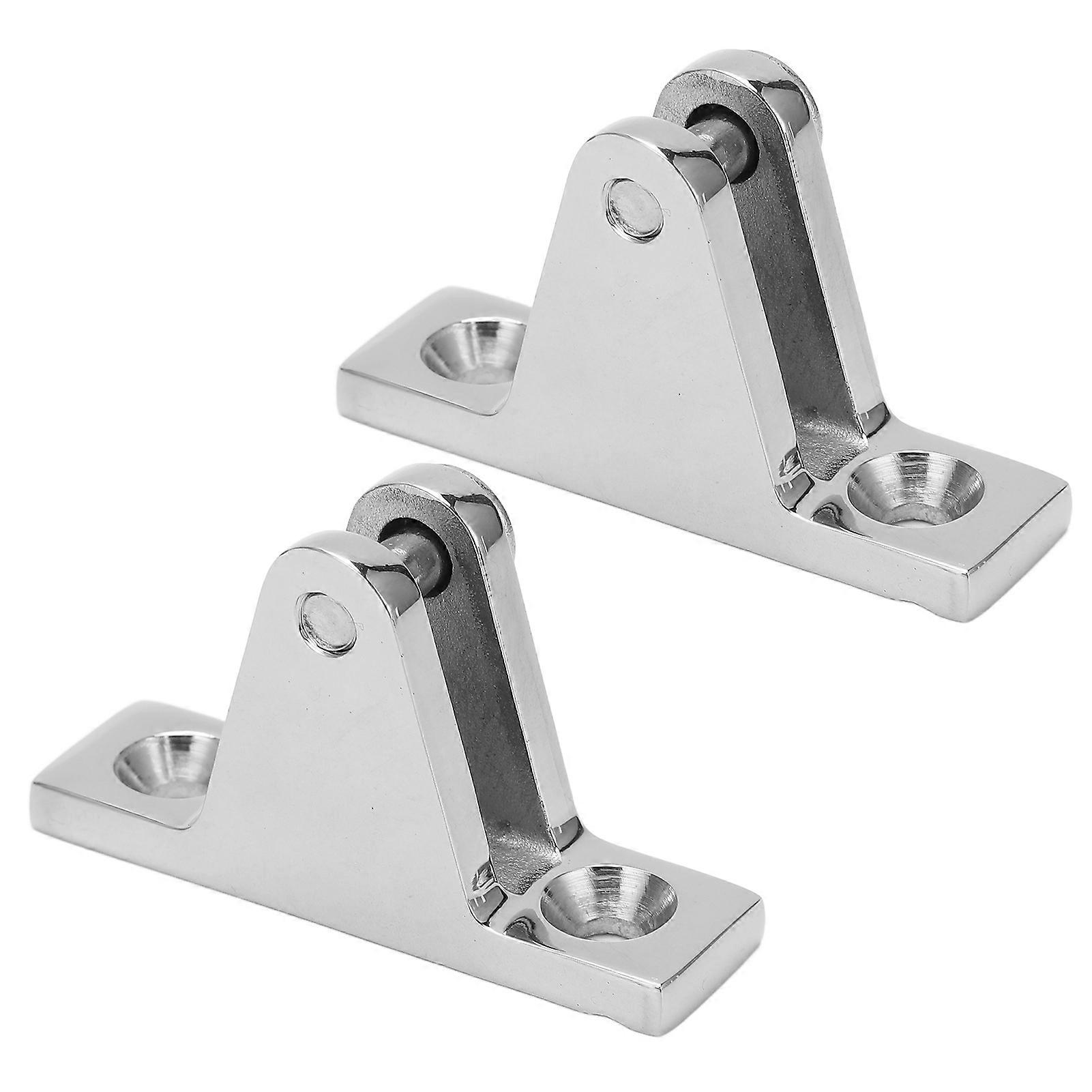 2 Pcs Deck Hinge Mount Bimini Top Fitting Hardware Stainless Steel Ship Accessories for Marine Boat NO.22560