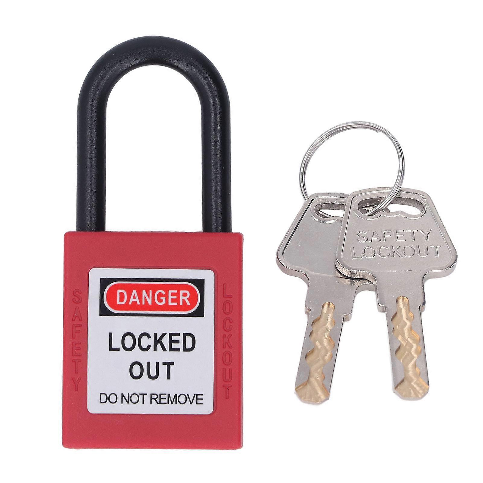 38mm Lockout Tagout Lock Nylon Engineered Dust Proof Energy Isolated Safety Padlock With 2 Keys