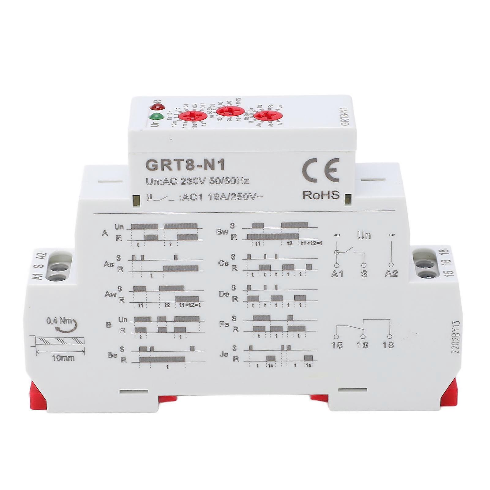 Time Relay Delay Timer Controller Adjustable Control Switch AC 230V with LED Indicator
