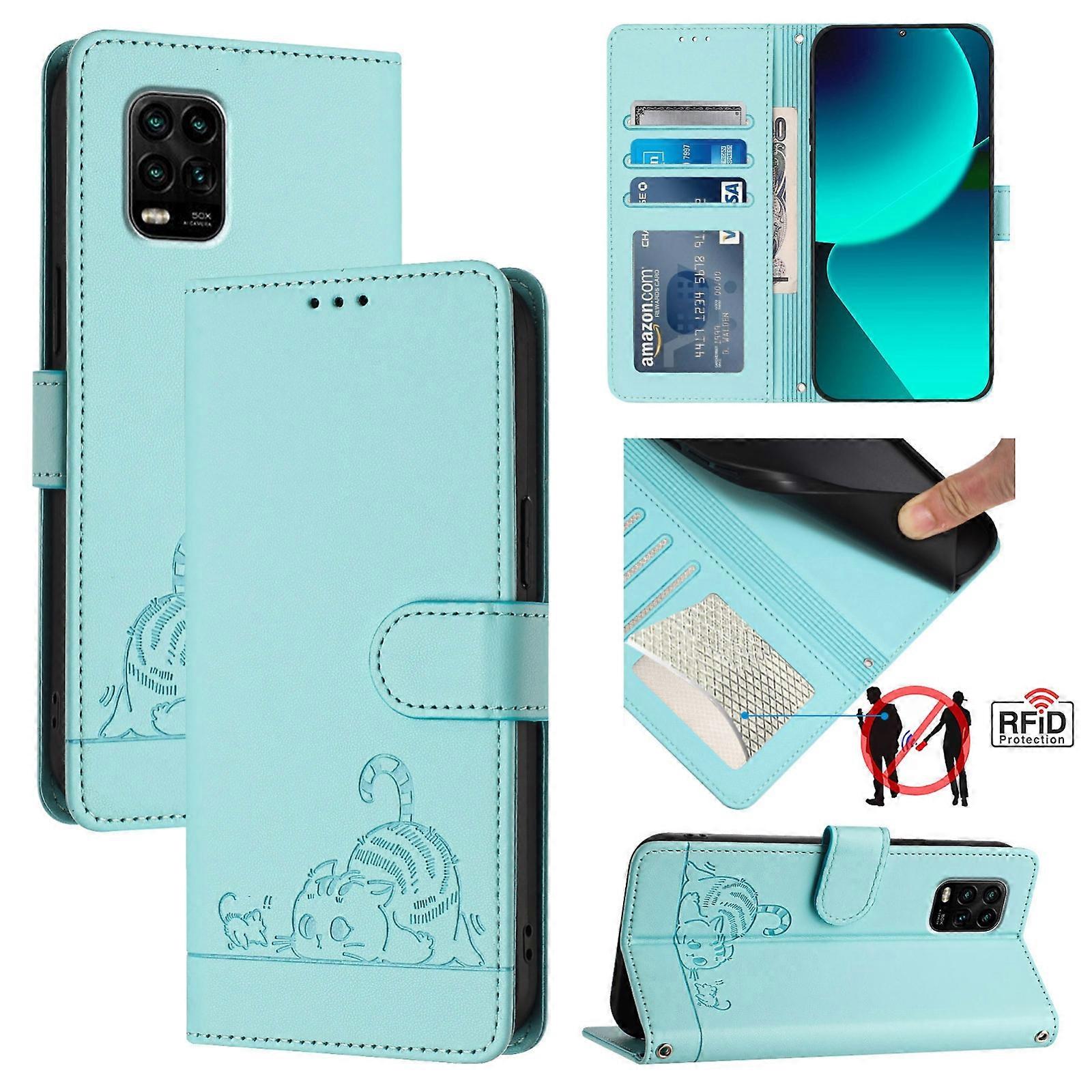 Cat Pattern PU Hülle für Xiaomi Mi 10 Lite