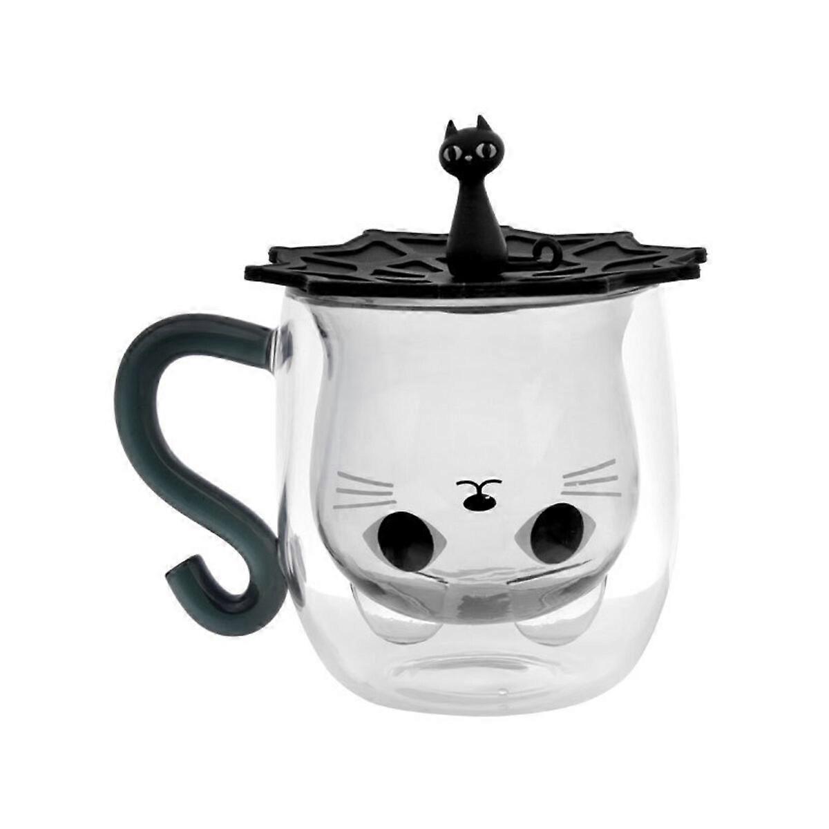 Mug with Black Cat Mug with Handle Double-walled coffee mug