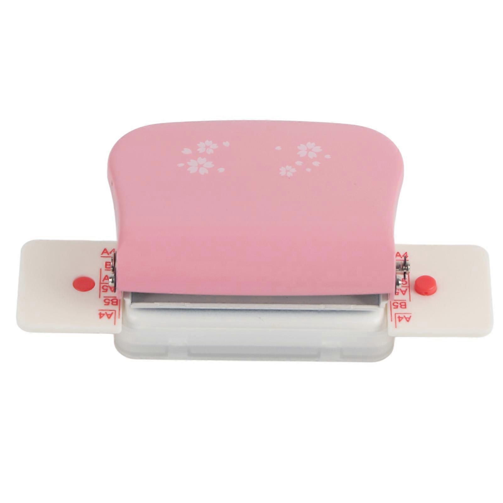 手動製本機 多目的 6穴 シンチ製本機 家庭用 オフィス用 ピンク