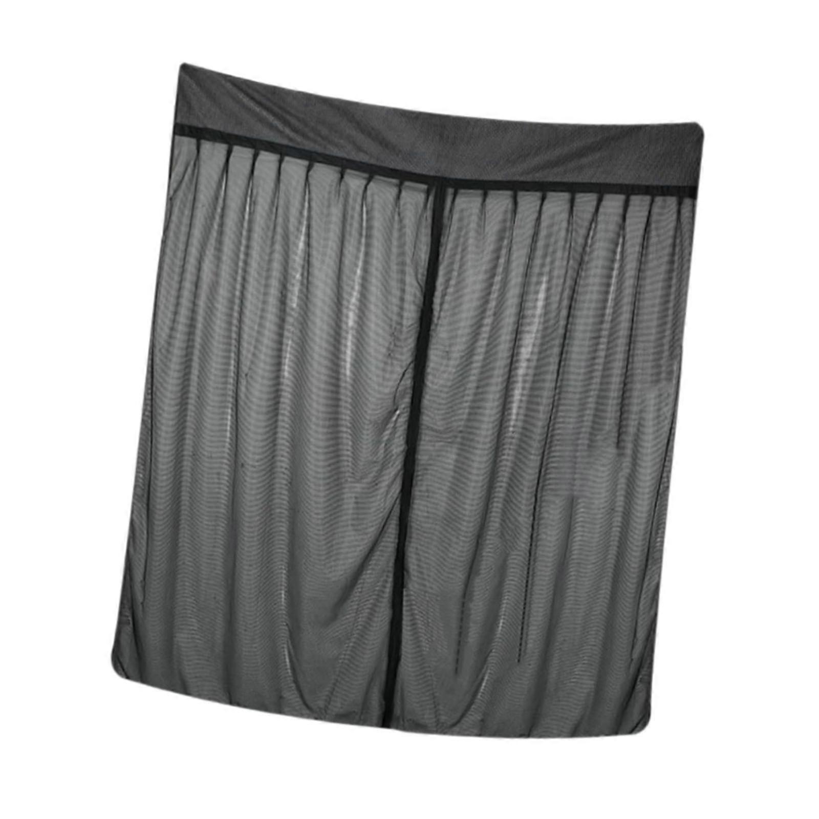 Generisk RV Dørgardin Solid Svart Høy Ytelse Enkel Installasjon Mesh 130cmx155cm