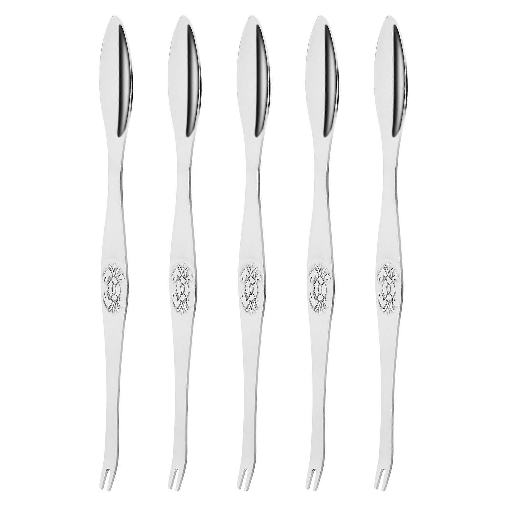 Seafood Tool Crab Crackers Picks Spoons Stainless Steel Crab Peel Shrimp Tool Lobster Clamp Pliers