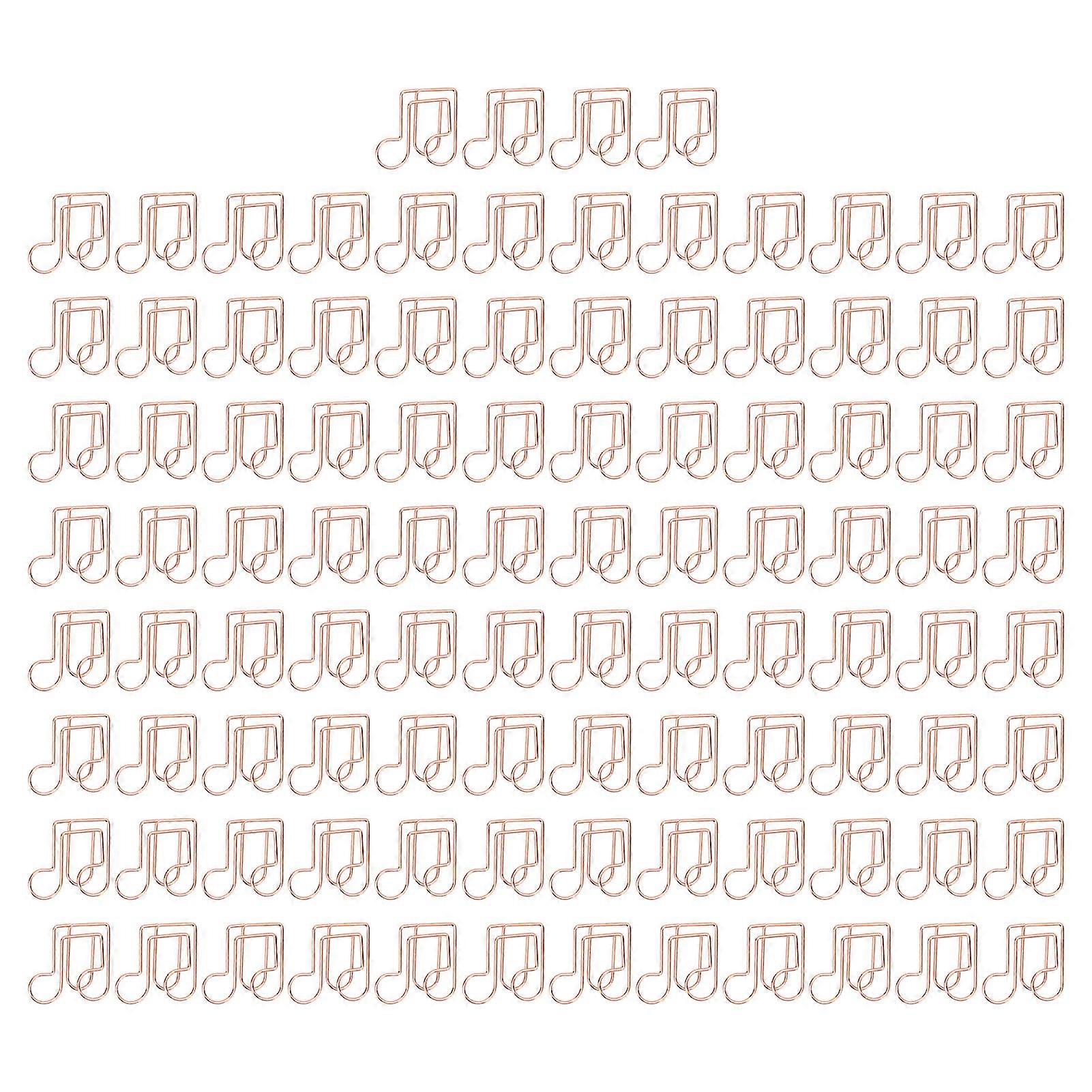 100pcs Paper Clips Multipurpose Innovative Cute Shape Rustproof Electroplating Metal Paperclips for Document Classification