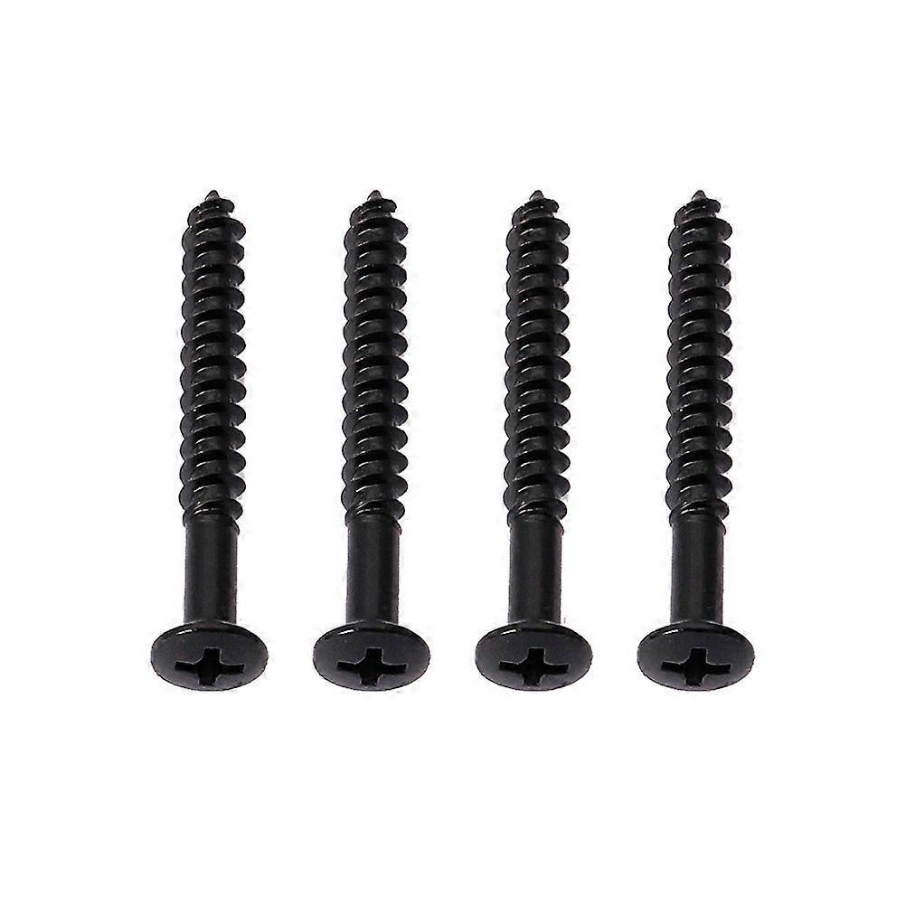 4st Gitarr Halsplatta Skruvar För Strat Gitarr Halsplatta Monteringsskruvar Svart