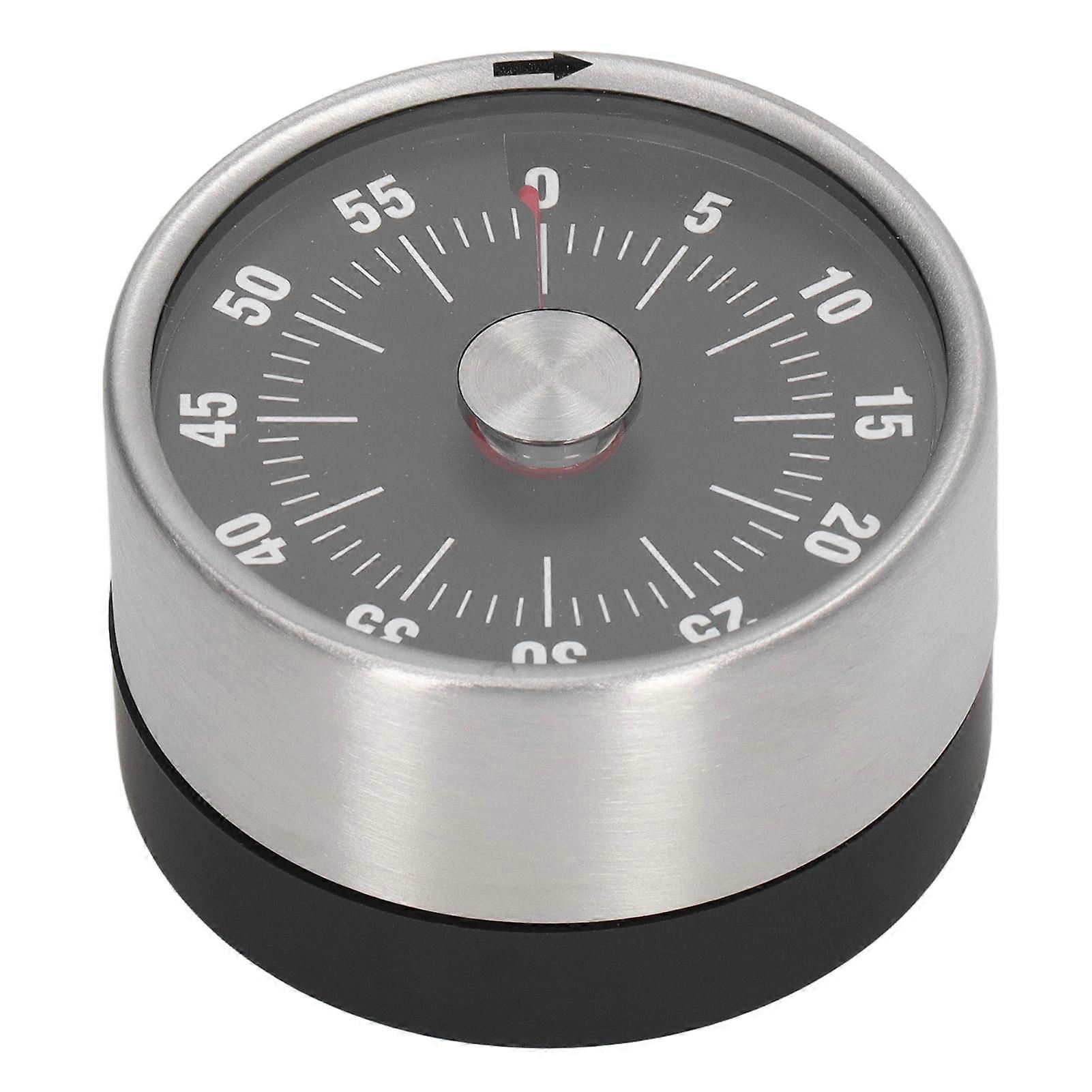 Stainless steel alarm high precision visual timer for kitchen cooking management black