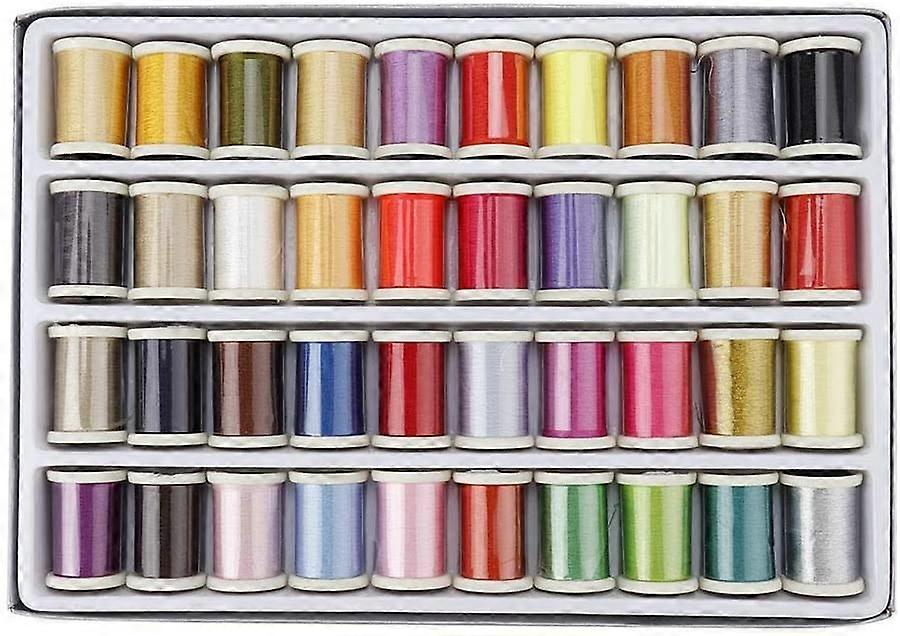 Sewing Thread,40 Pcs Different Color Sewing Thread Set Embroidery Machine Thread