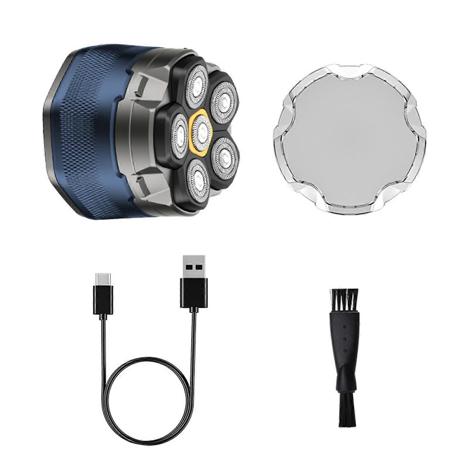 Magnetic floating six-head shaver self-service barber shaving machine (FK-8750 blue)