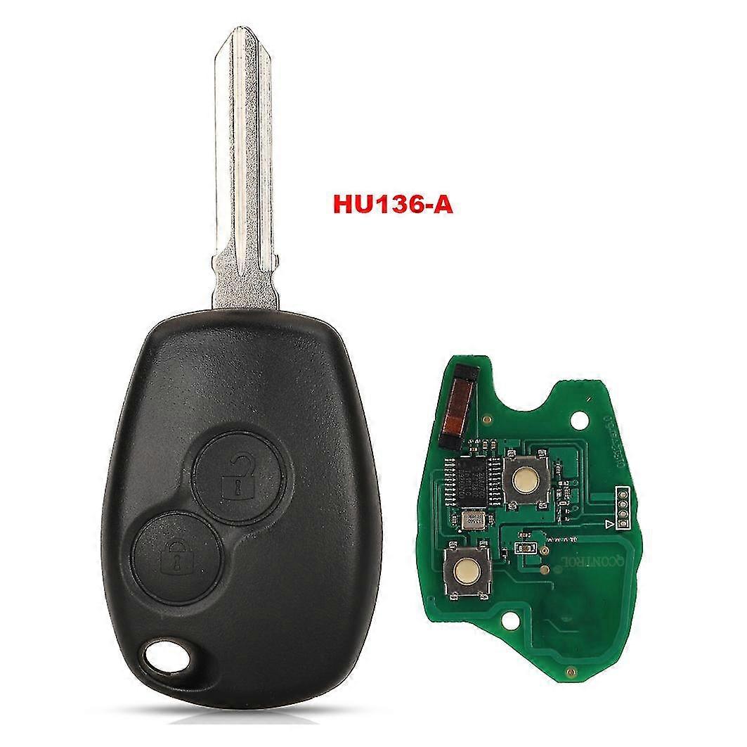 2 Buttons Remote Key For Renault Duster Modus Clio 3 Twingo Dacia Logan Sandero Kangoo 433mhz Pcf7947/7946/4a Chip