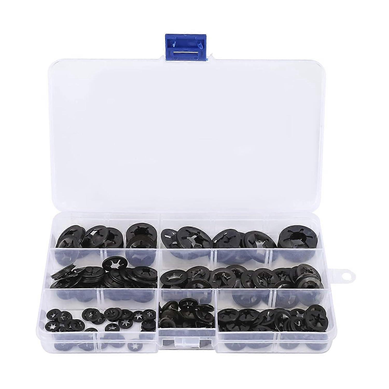 Set 280 saibe, Otel, 7 Dimensiuni, Negru