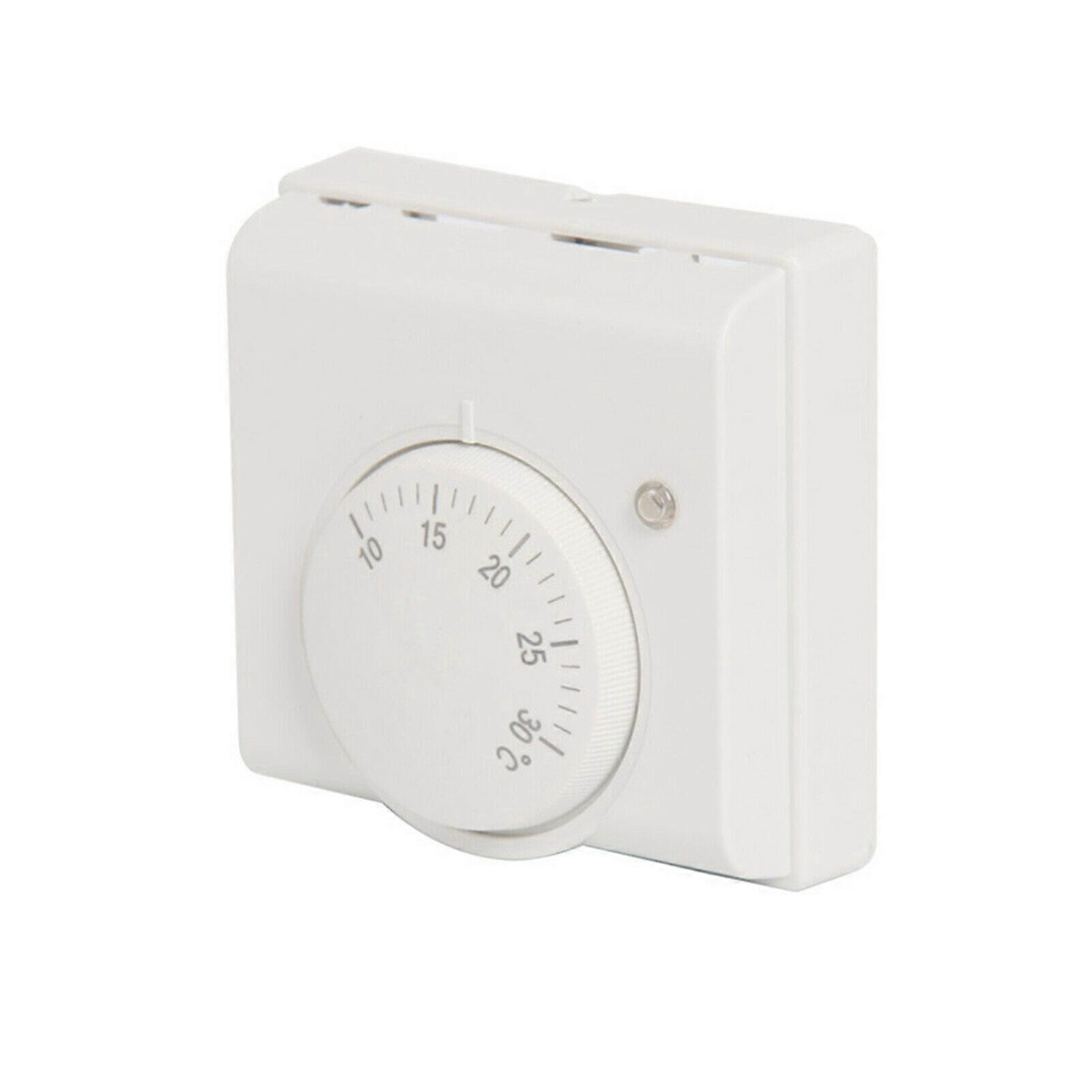 Home White Durable Central Heating Room Temp Replace Thermostat Mechanical Stat