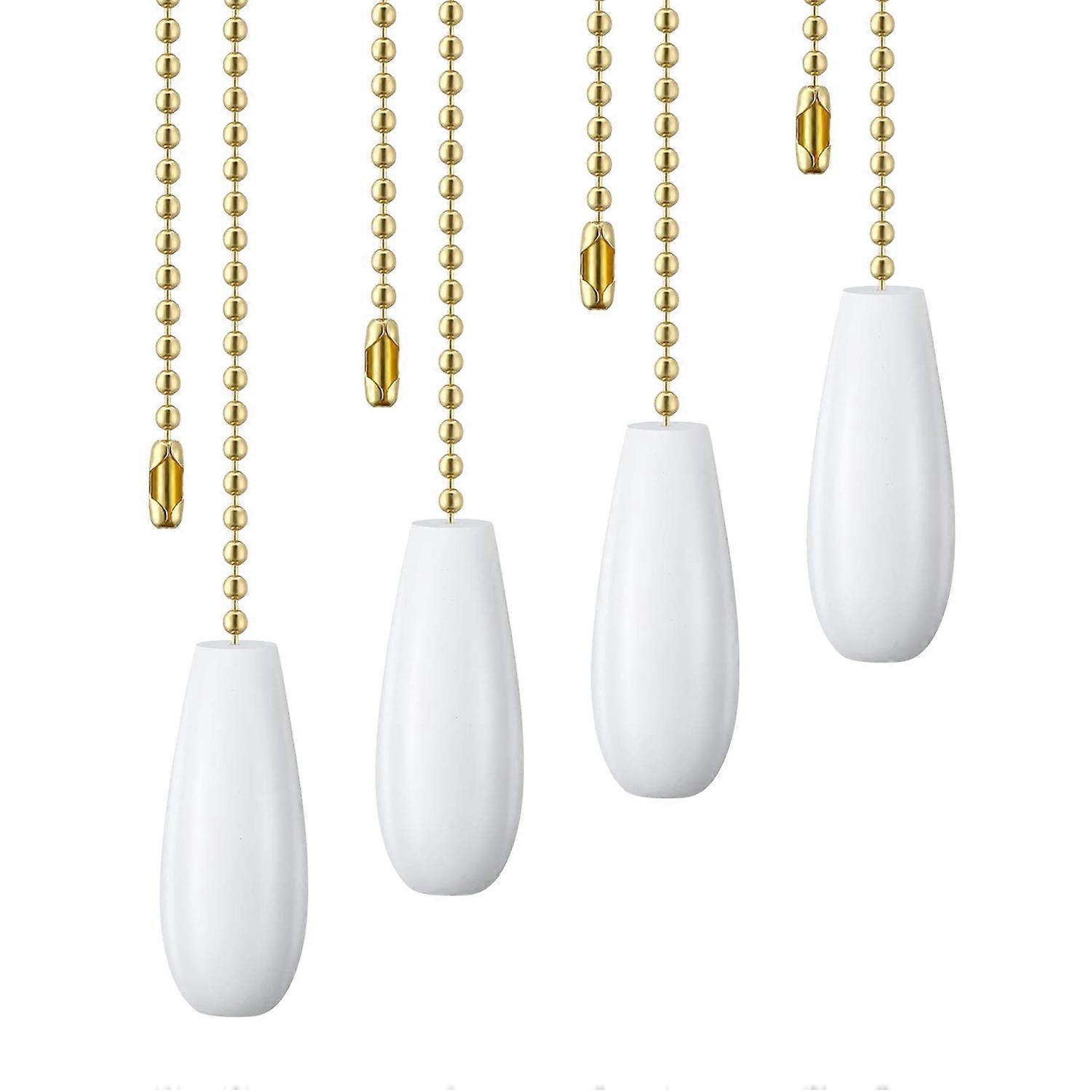 4 Pieces Ceiling Fan Chain Pulls Wooden Pull Chain Extension Pull Chain for Ceiling Light Lamp Fan