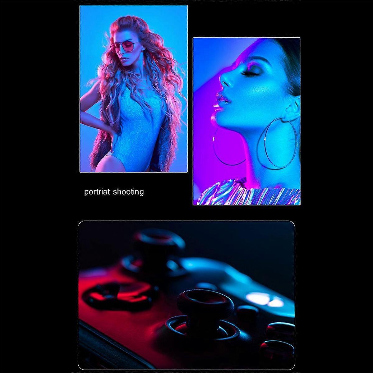 2500K-9000K LED RGB Camera Light Color Output Video Light Kit Dimmable Panel Light Rechargeable LED