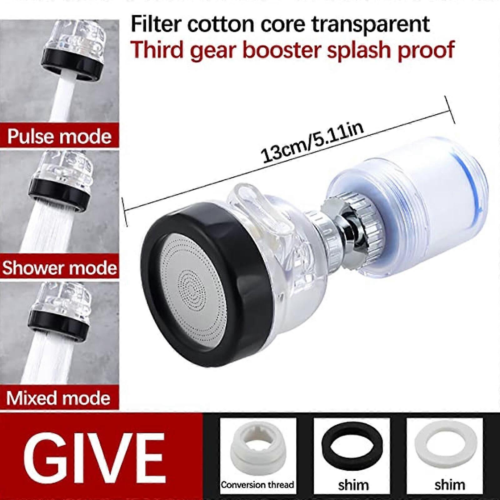 360 Rotatable Pressurized Splash-Proof Faucet Kitchen Faucet Filter Nozzle Tap Water Filter Booster Splashproof Faucet Nozzle