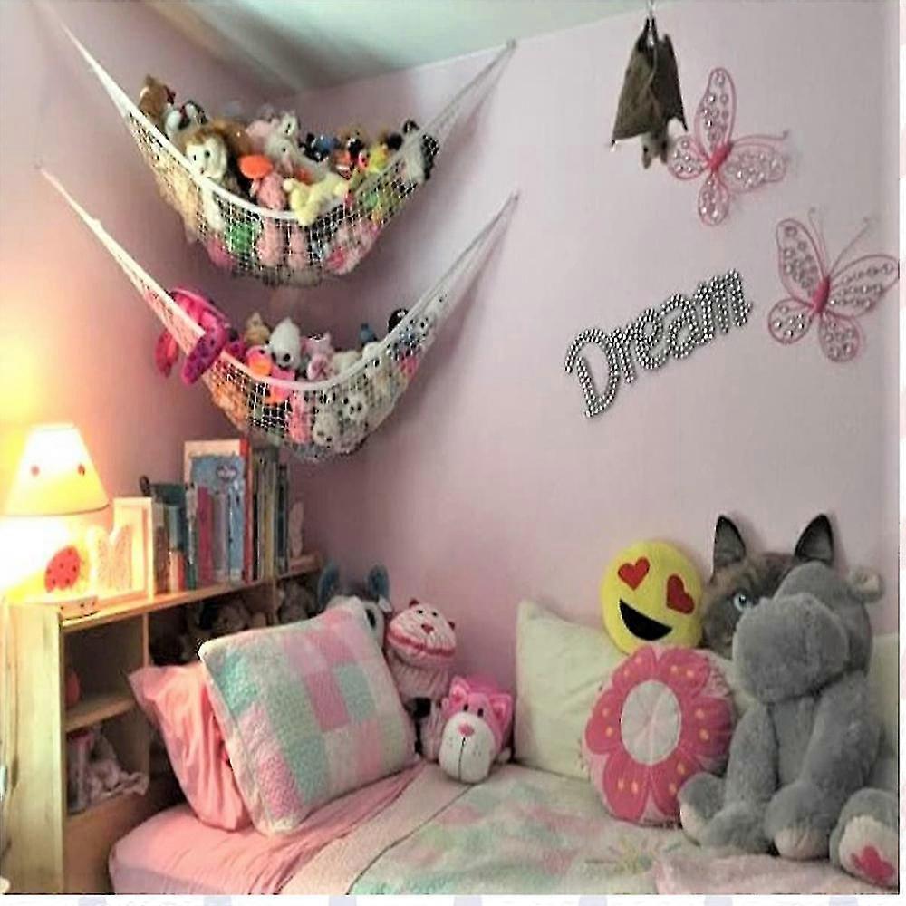 Jumbo Toy Hammock Stuffed Animals And Toy Storage Hammock Net 70 Wall Sling Corner Extra Large Kids Children Mesh Toy Net Organizer