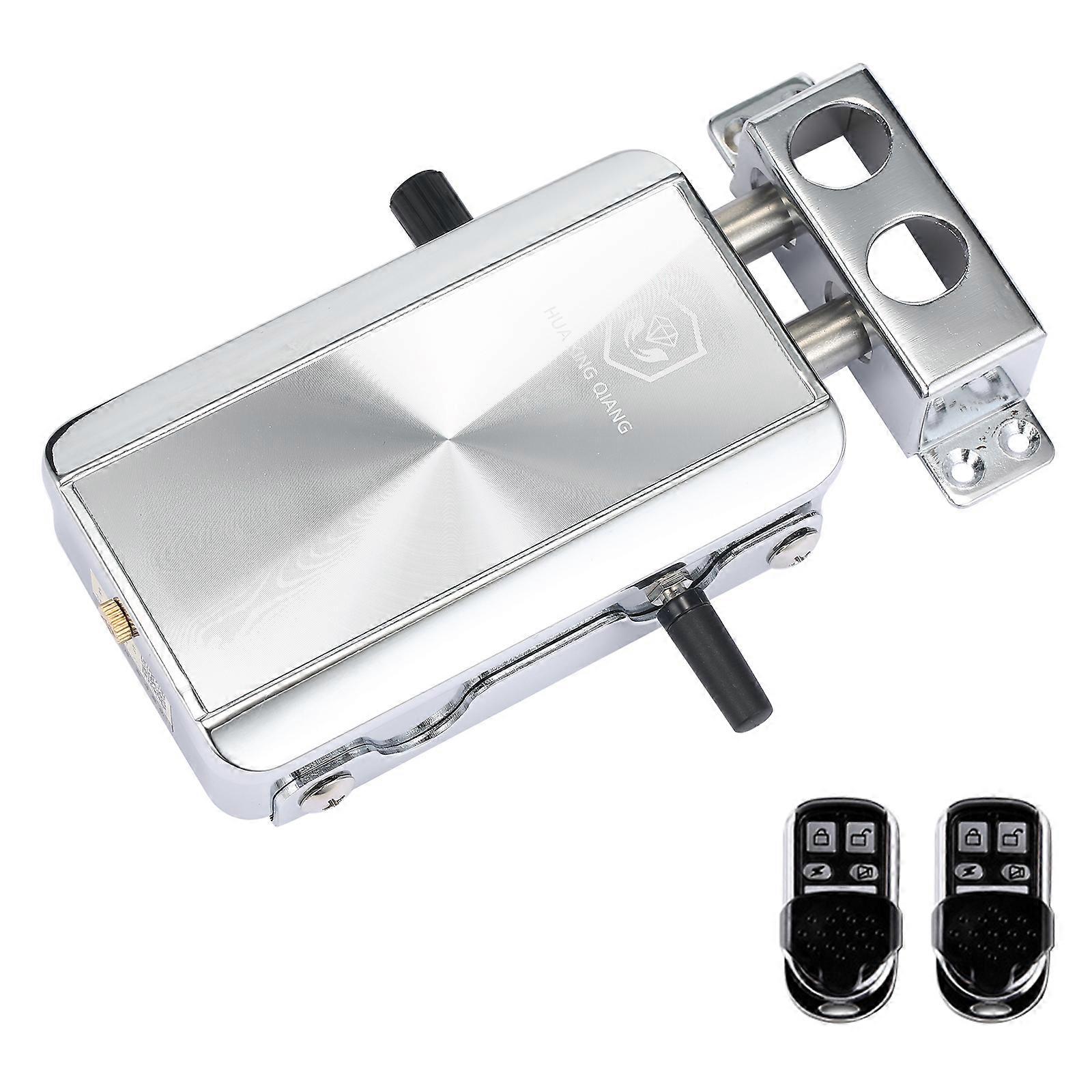 Home Door Lock Kit Remote Control Keyless Entry Electronic Lock Silent Version Smart Wireless Anti-theft Deadbolt Access Control System for Home Hotel