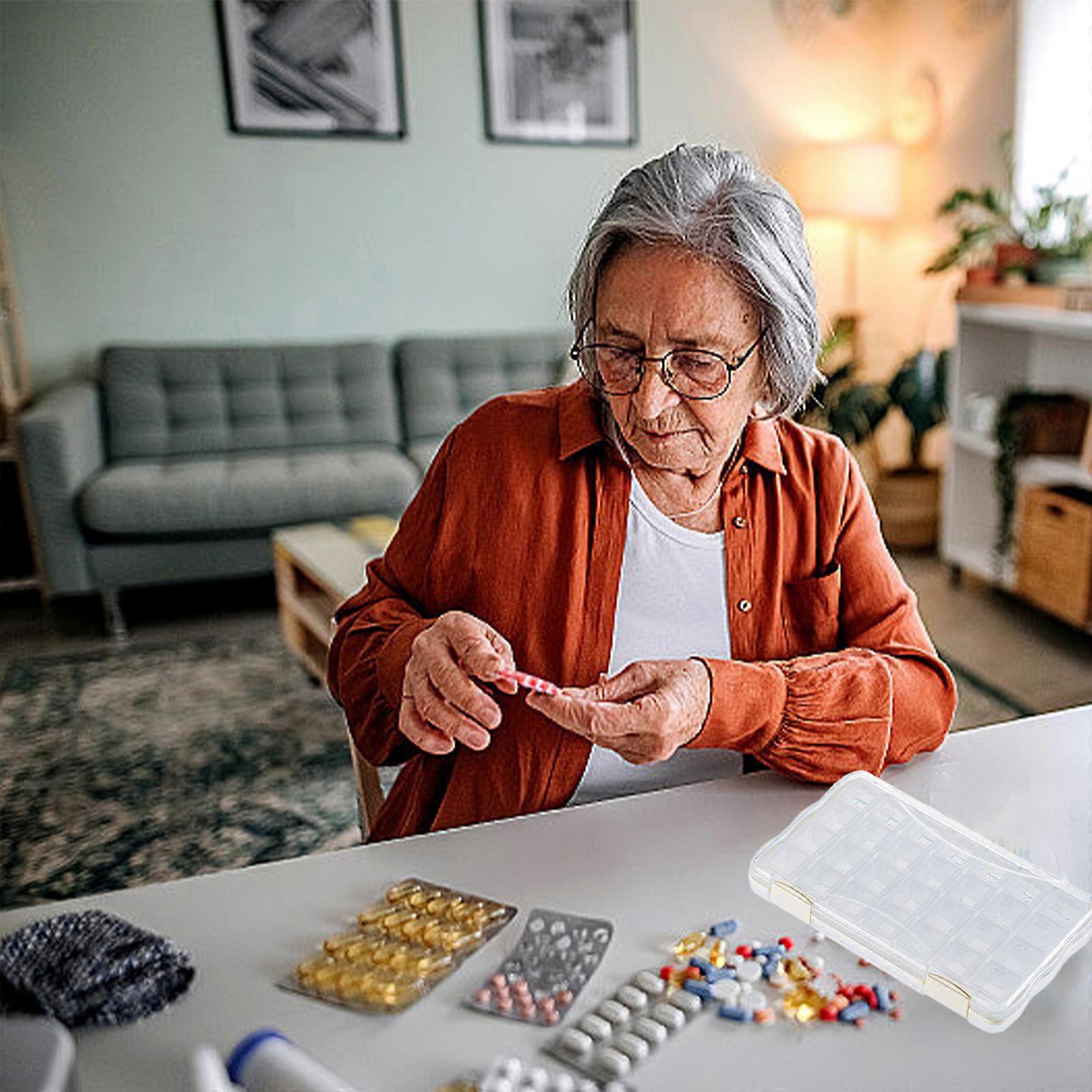 Pills Storage Box For Morning Afternoon And Evening Packaging Box Large Capacity 7-day Small Dispenser Portable One-week Packaging Box FLYE245218