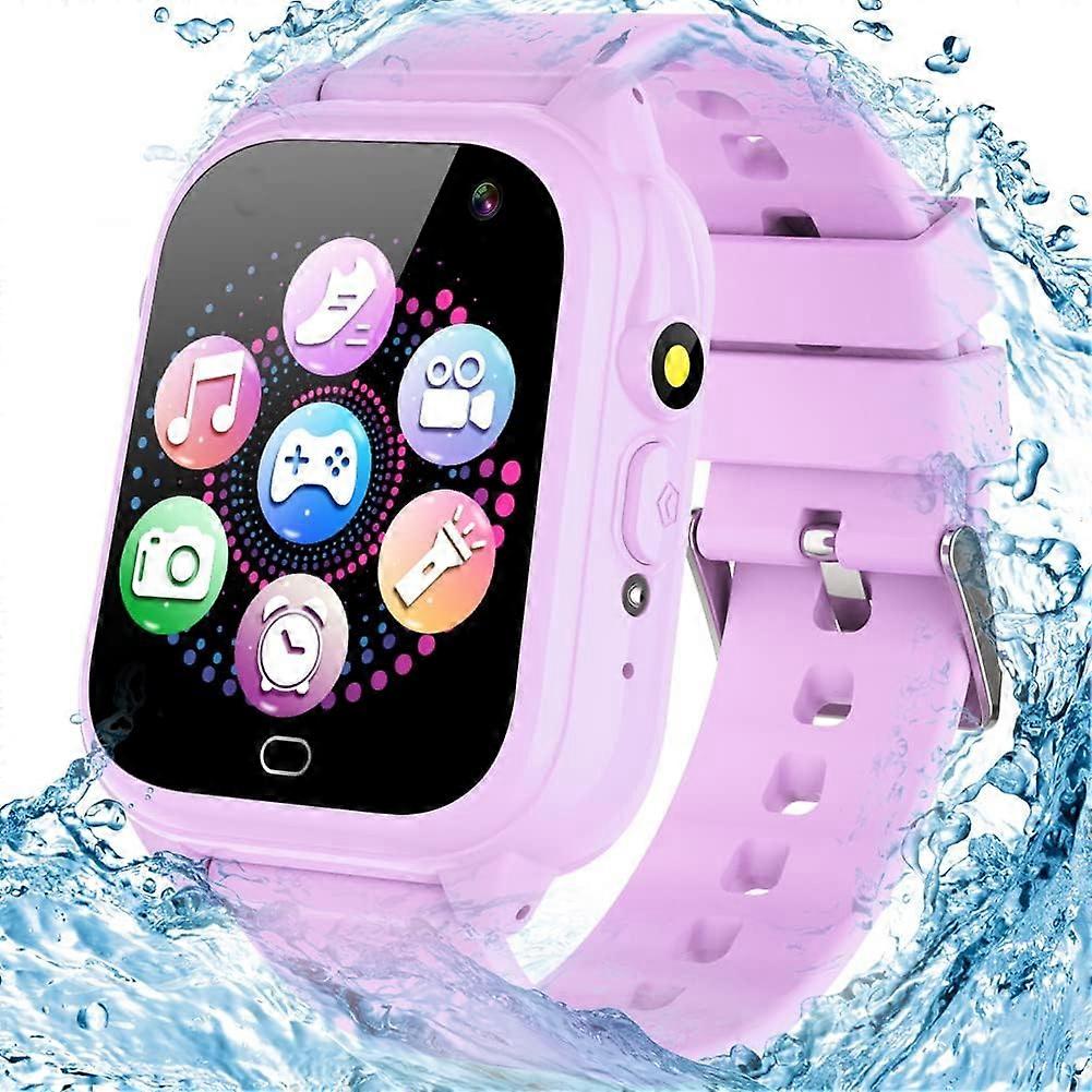 Kids Waterproof Smart Watch with 26 Game HD Camera 1.44'' Touchscreen Pedometer Video Music Player Alarm Clock Calculator Learning Toys for Girls Boys