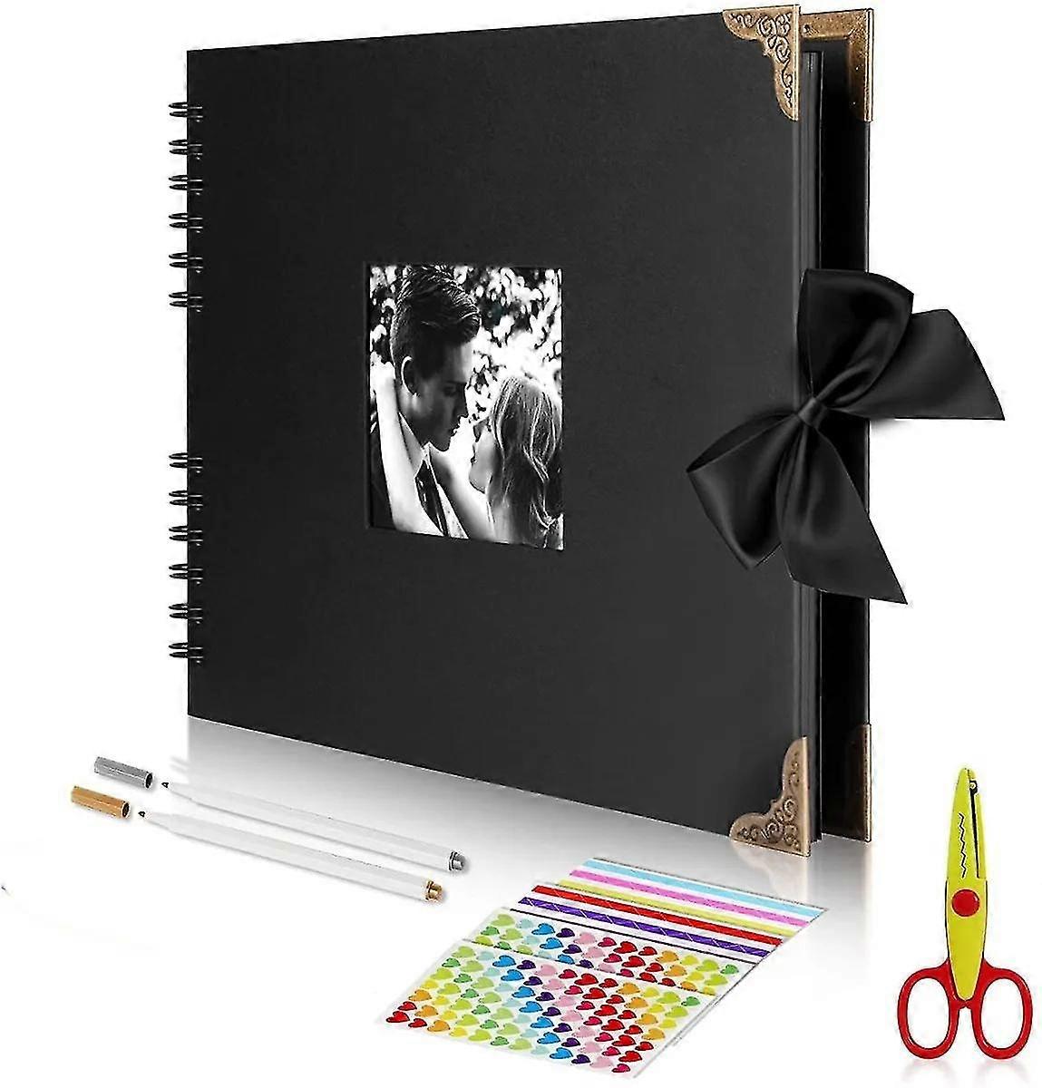 スクラップブックフォトアルバム80ページ、ゲストブックレコード記念日の結婚式