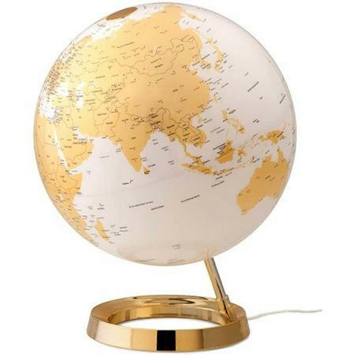 Globus mit Licht, Atmosphäre, Licht & Farbe, goldener Kunststoff, Ø 30 cm