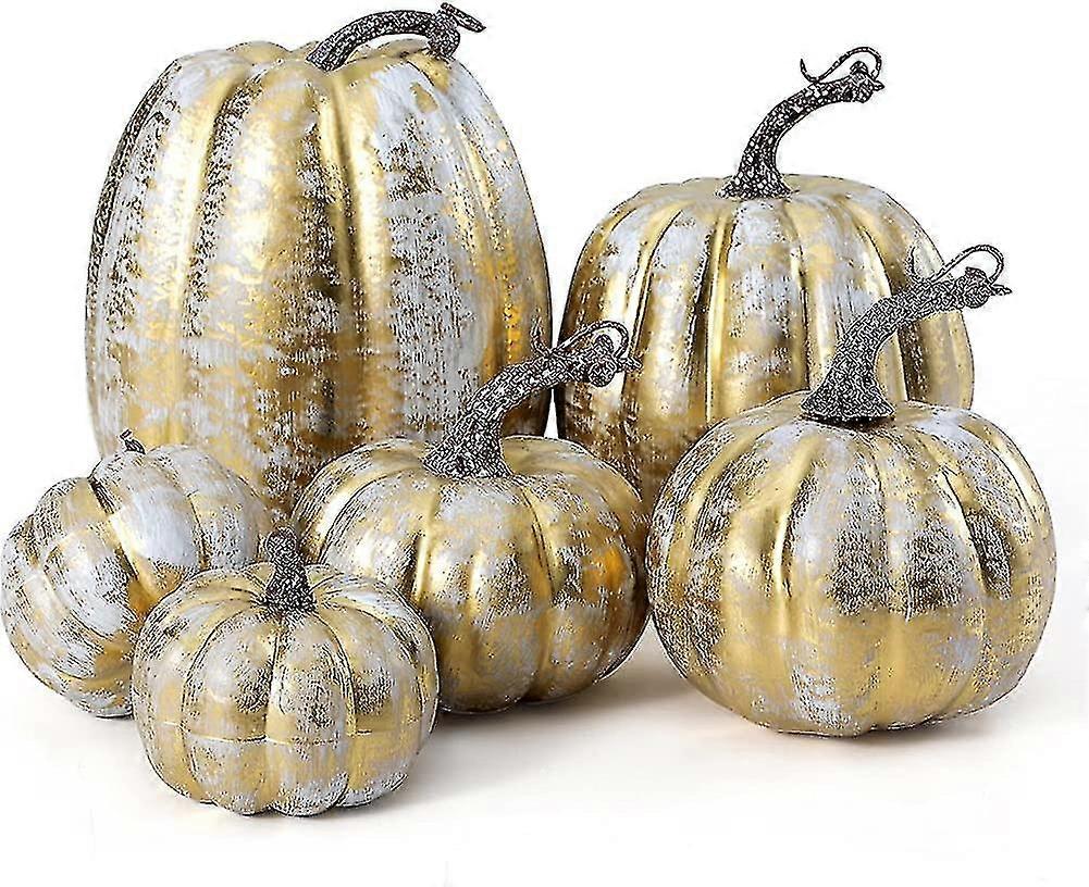 Assorted Sizes Artificial Pumpkins Decoration Harvest Fall Orange Pumpkins Fake