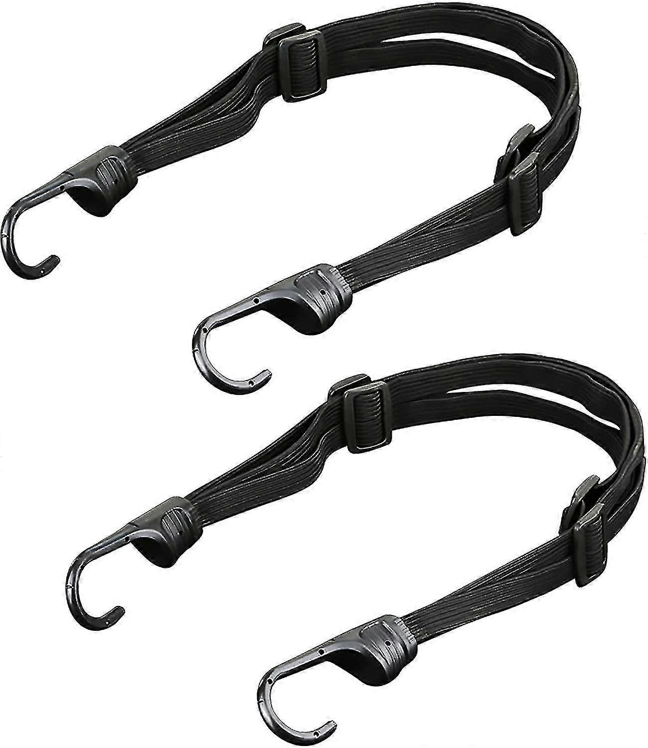 2pcs Heavy Duty Bungee Cords With Hooks Flat Bungee Bike Lock Elastic Bike Strap Adjustable Bungee