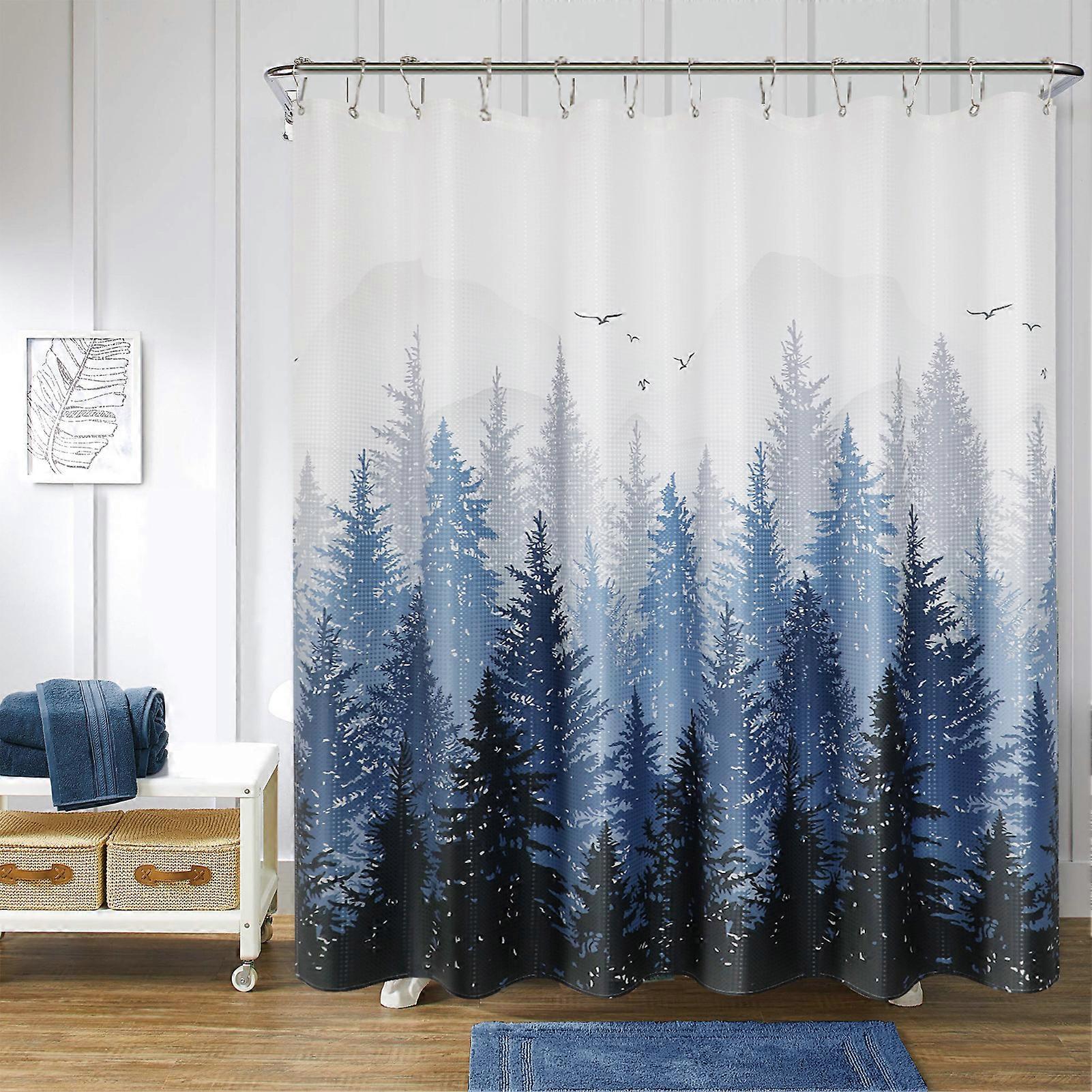 Shower Curtain Mountain Forest Nature Tree