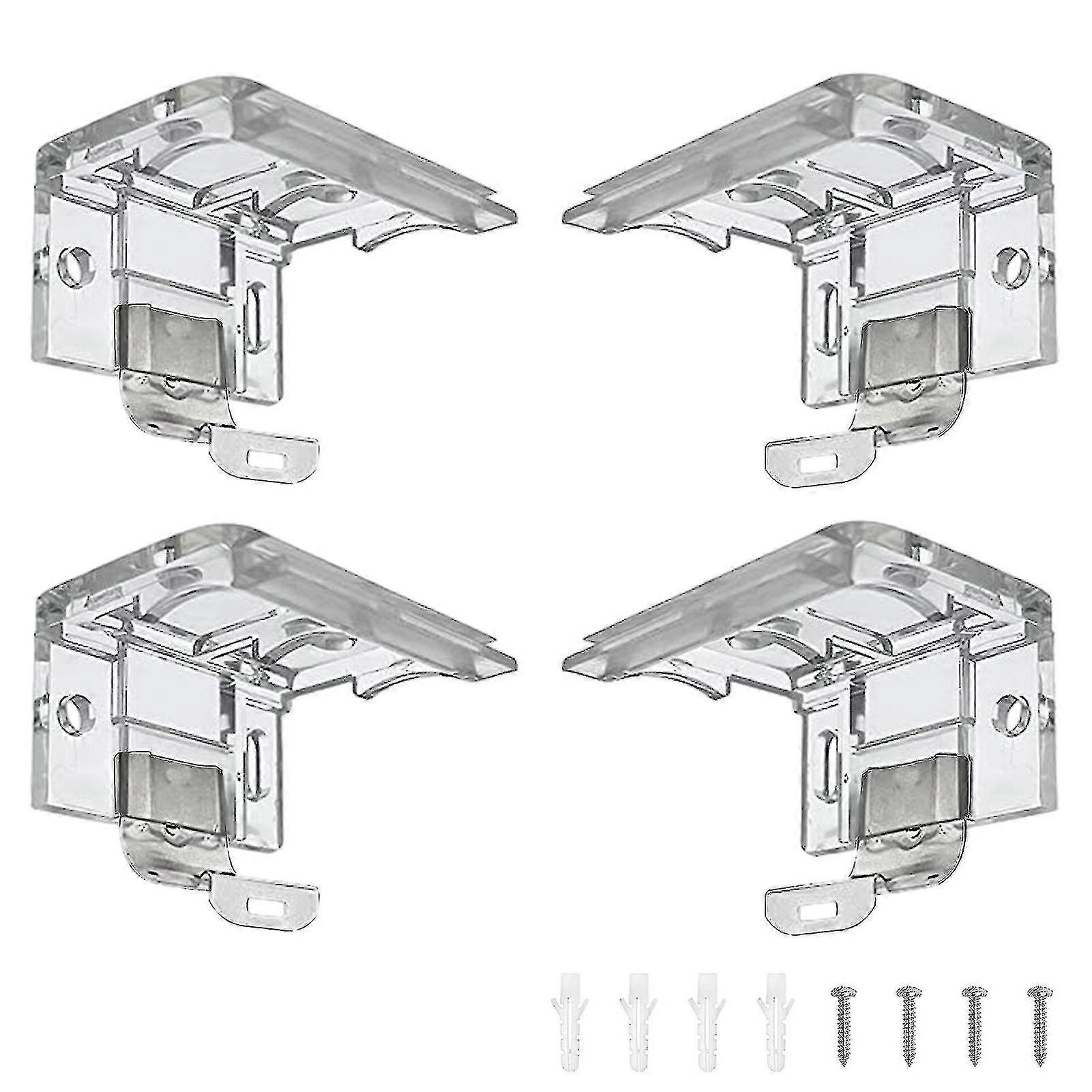 4pcs With Metal Clip Safe Cordless Blinds Headrail Mounting Bracket 25mm Durable
