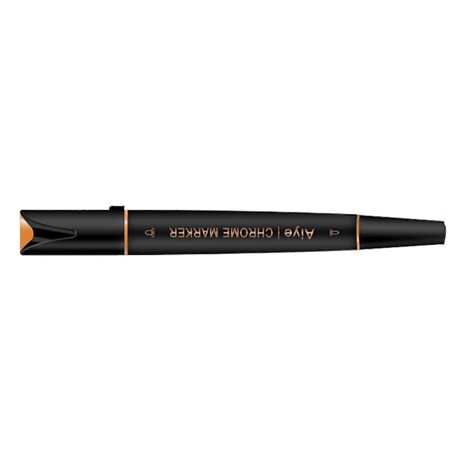 Paint Marker Reflective Easy to Color Highly Opaque Waterproof Sun-proof Double-end Mirror Effect Metallic Marker Home Supply KAESI