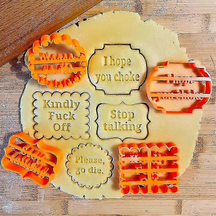 Cookie Molds With Good Wishes Funny Cookie Cutters Sets For Baking Shapes