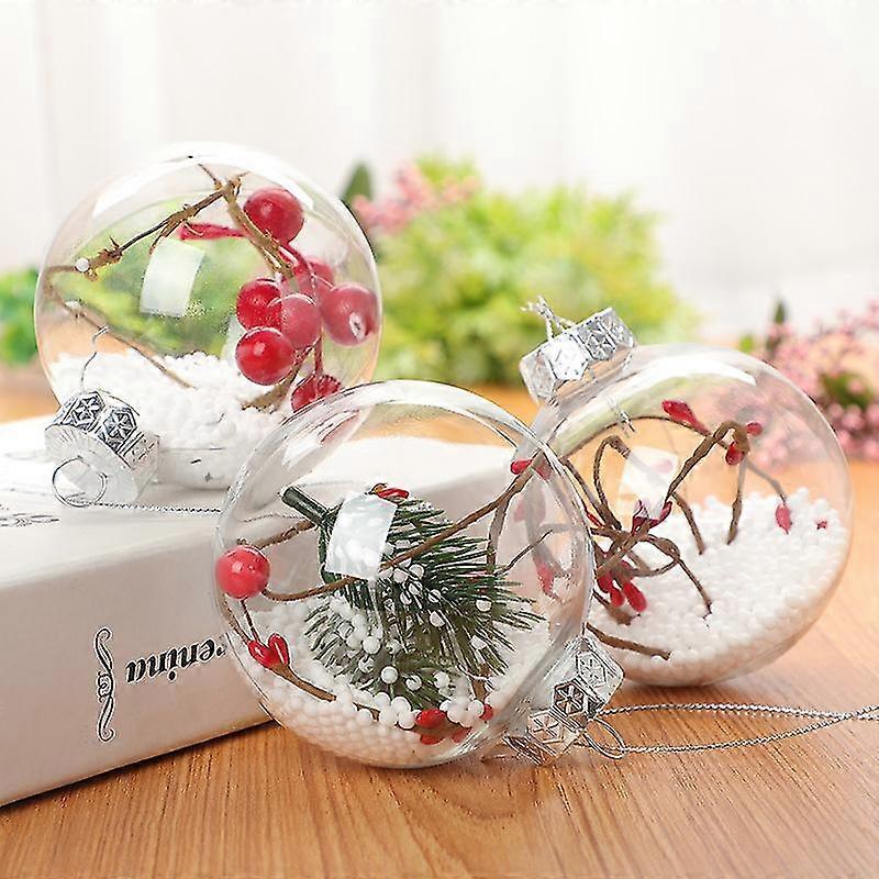 Pcs Christmas Bulb Ornament Balls Clear