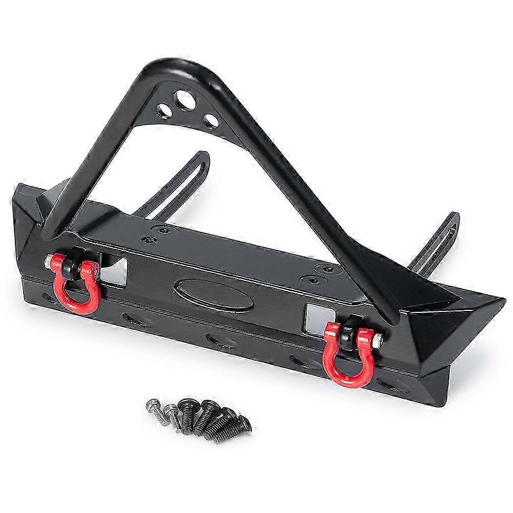 Metal Front Bumper with Tow Hook for Axial SCX10 SCX10 II 90046 TRX4 1/10 RC Crawler Car Upgrade Pa