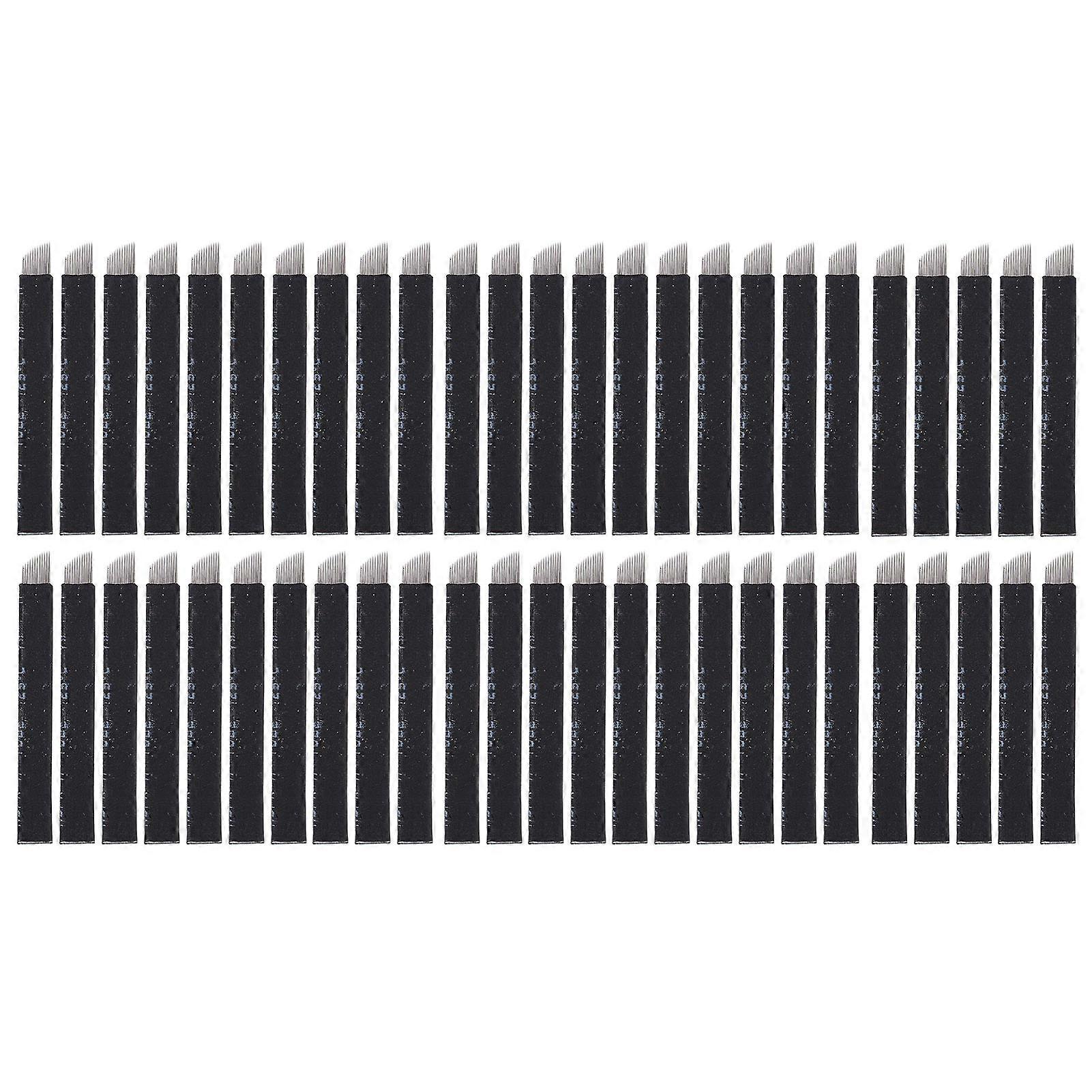 50pcs Microblading Sourcils Aiguilles Sourcil Yeux Lèvres Tatouage Aiguilles 9/12/14/16/21 Épingles (12 épingles)