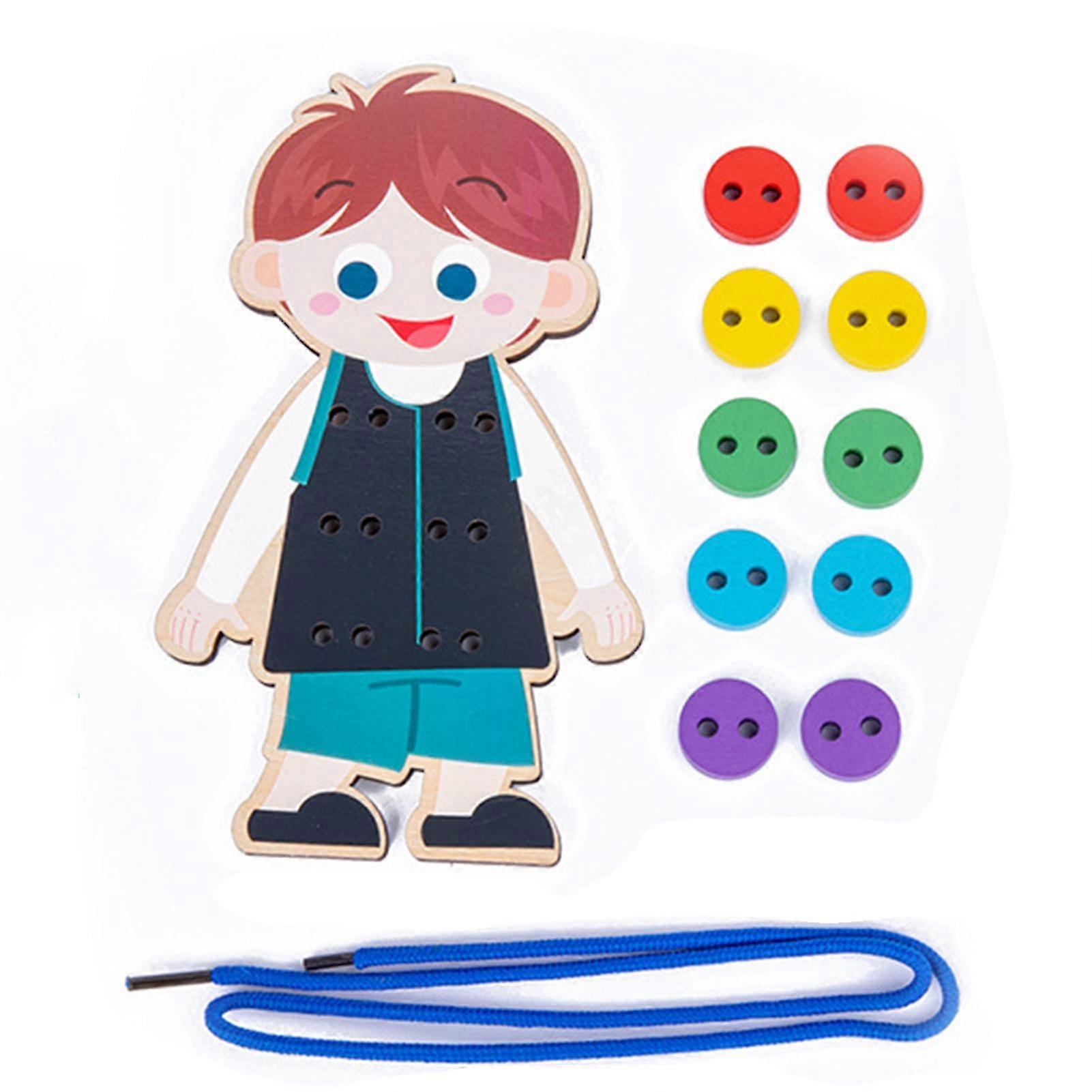 Stringing/buttoning Busys Board Toy For Kid Easy Using Puzzle Playthings For Home/classroom