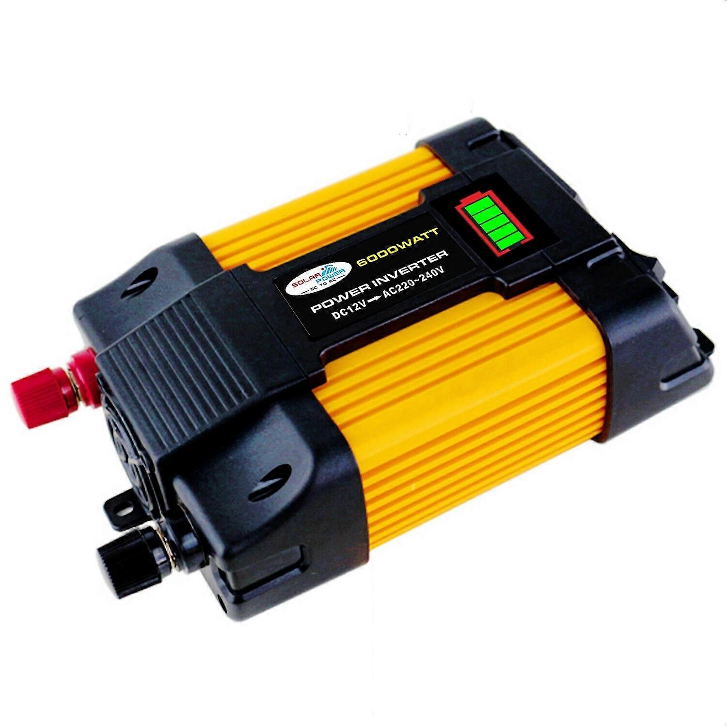 Peak 4000/6000W Solar Car Power Inverter Voltage transformer DC12 To AC110/220V Sine Wave Converter 2USB Interface Home Applianc