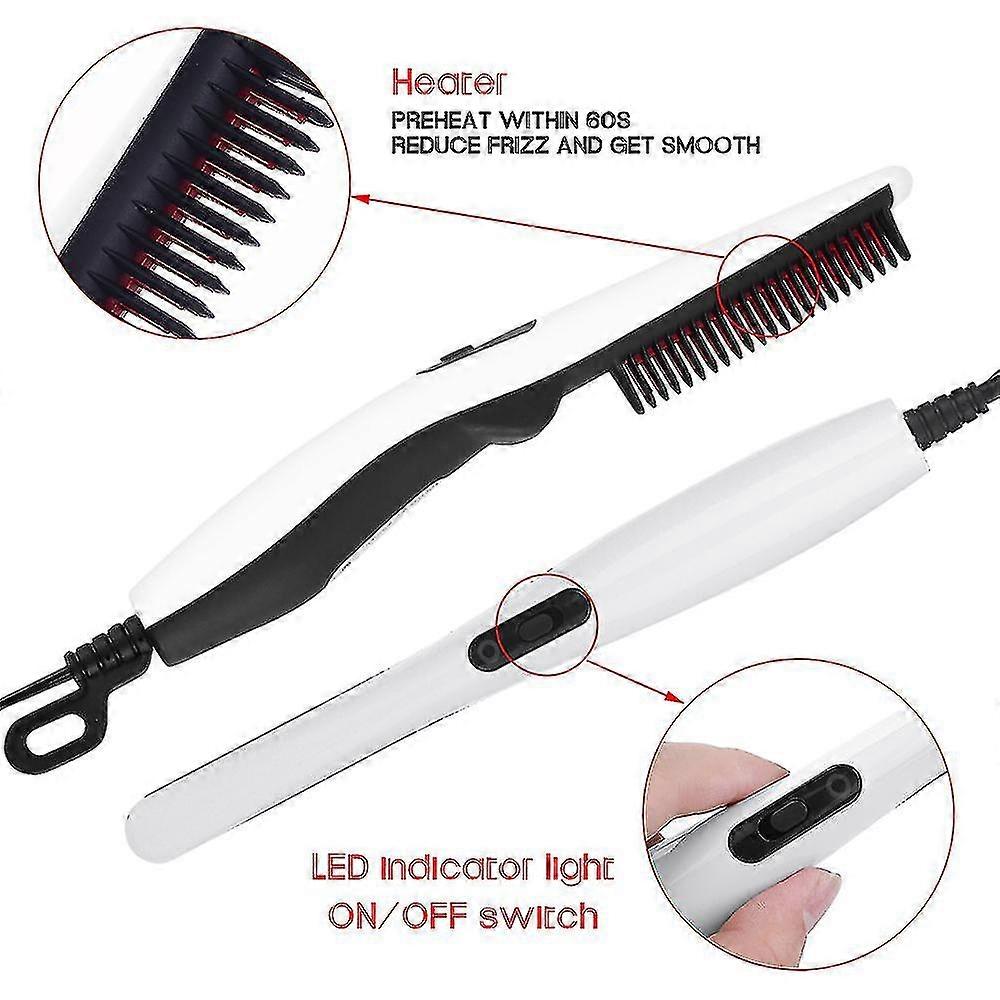 Elektrisk kam skjeggretting Kam Quick Hair Styler For menn