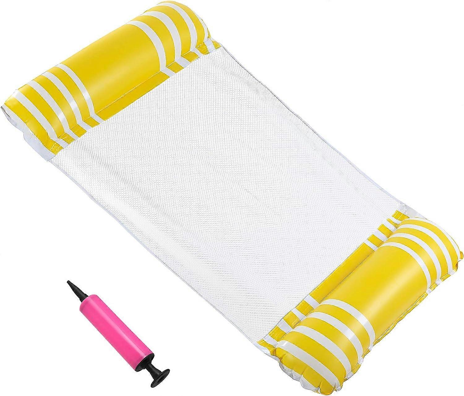 Cuskedye Inflatable Pool Hammock With Multi-Purpose Mesh Bottom