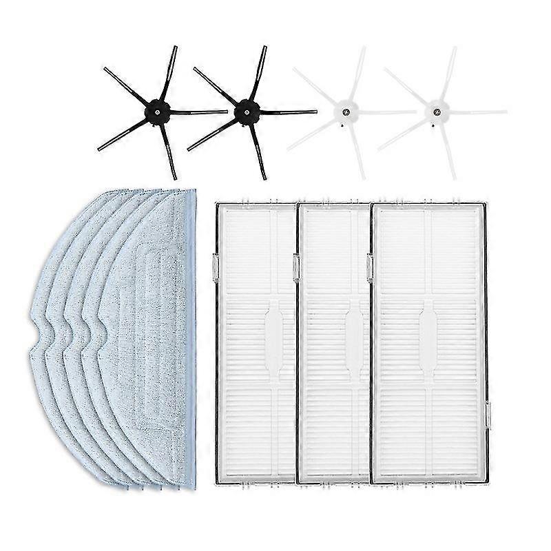 12pack Hepa Filter Mopping Cloths Side Brush For Xiaomi Roborock