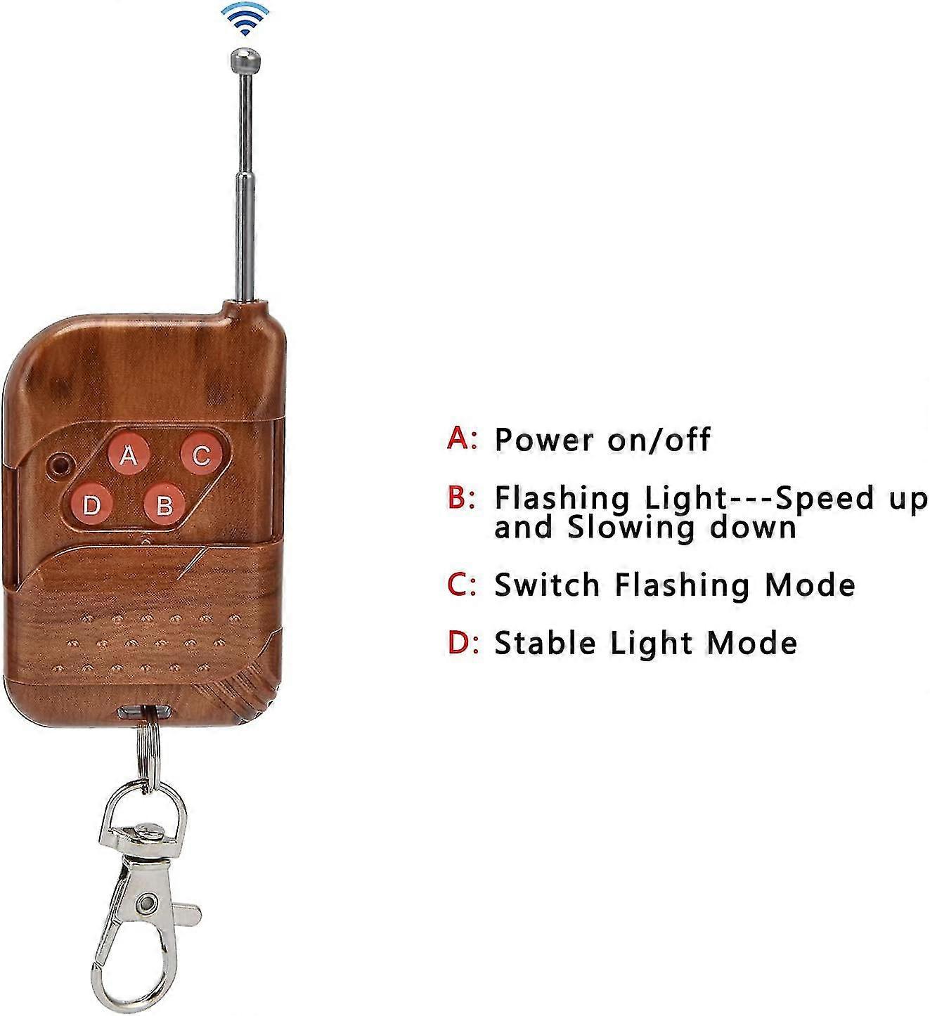 4X6LED Red Blue Emergency Strobe Lights with Remote Control - 12V Sync Flash Warning Light