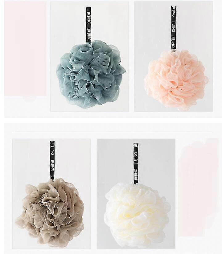 4 Pack Bath Sponge Shower Loofahs Ball Mesh Bulk Puffs 60g