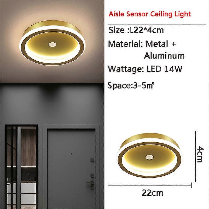 Human PIR Motion Sensor LED Ceiling Lamp for Bedroom Corridor 16W 14W 9W Indoor LED Induction Ceiling Lighting Fixtures for Home