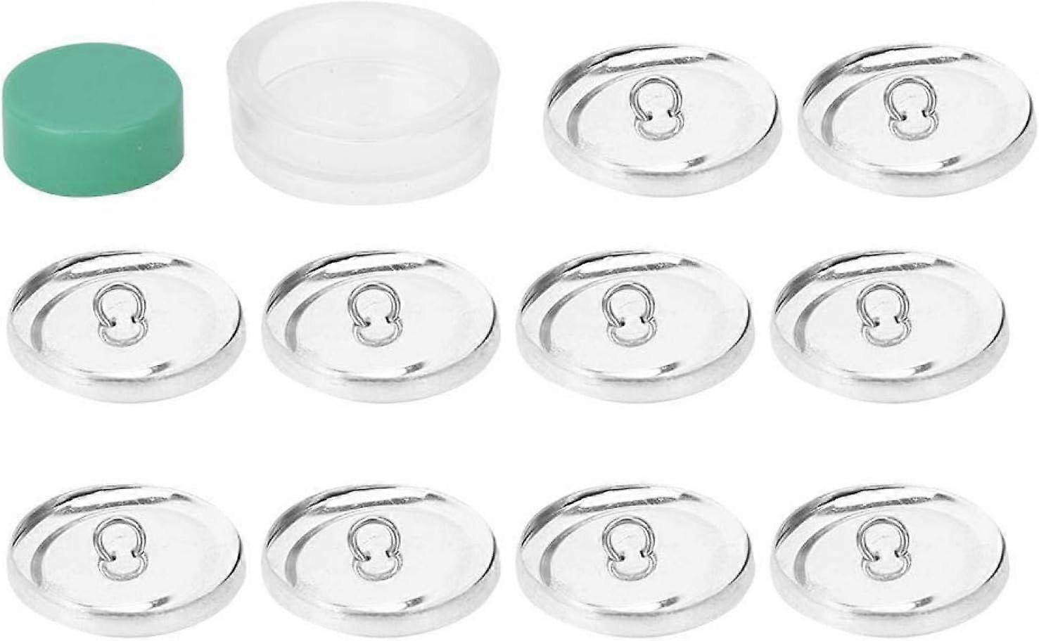 Self Cover Buttons, Buttons To Cover with Flat Backs, 10 Set Round Button Base, DIY Fabric Covered Button Kit, Size 20mm 25mm 30mm 40mm Optional(30mm)
