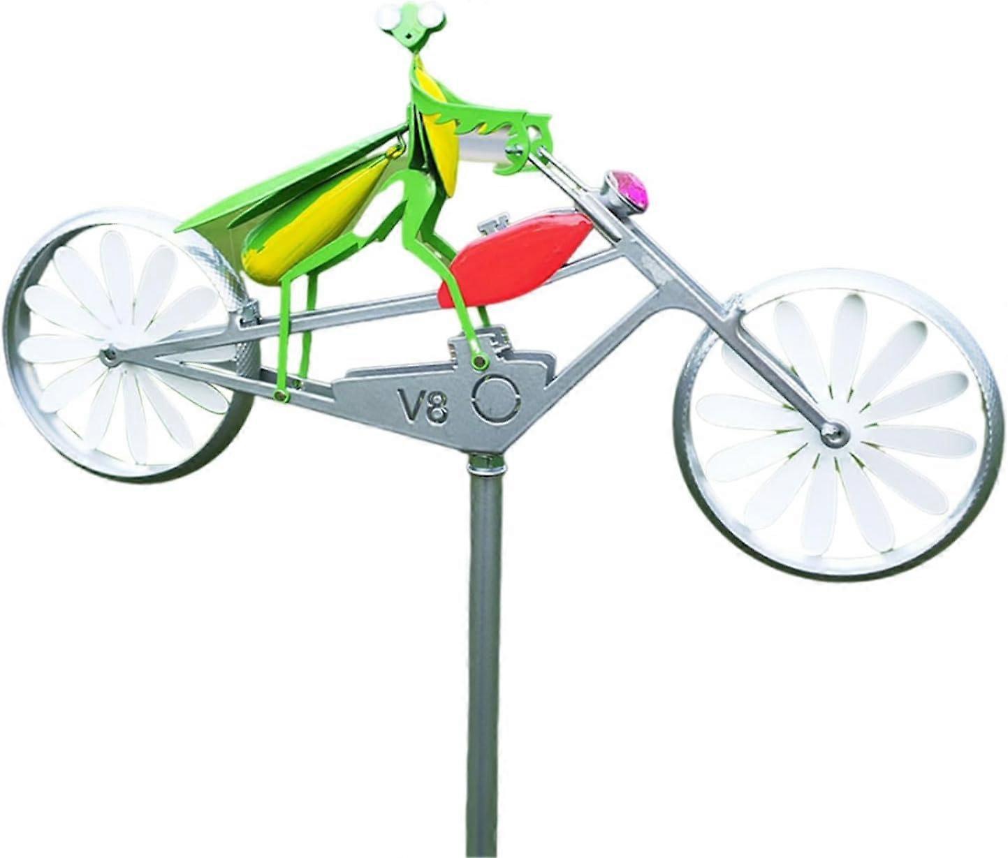 Mantis Windmill, Outdoor Decoration Rotating Insert, Metal Windmill Decoration