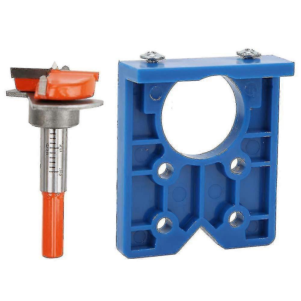 35mm Hinge Hole Clamp Drill Guide Locator Set for Door Cabinet - Tool Accessory